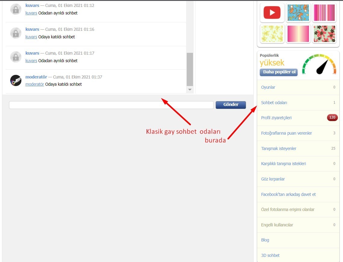 gay sohbet odaları klasik